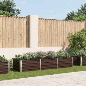 Arriate de acero galvanizado marrón 240x80x45 cm Arriate de acero galvanizado marrón 240x80x45 cm