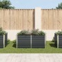 Jardinera elevada acero galvanizado gris antracita 160x80x77cm