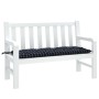 Cojín para banco de jardín tela a cuadros negro 120x50x7 cm von vidaXL, Kissen für Stühle und Sofas - Ref: Foro24-361596, Pre...
