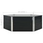 Jardinera elevada acero galvanizado gris antracita 129x129x45cm en Maceteros y jardineras | Comprar online en Foro24
