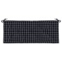 Cojín para banco de jardín tela a cuadros negro 120x50x7 cm von vidaXL, Kissen für Stühle und Sofas - Ref: Foro24-361596, Pre...