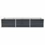 Arriate de acero galvanizado gris antracita 240x80x45 cm