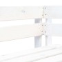 Banco esquinero de palés para jardín madera blanco