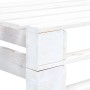 Banco esquinero de palés para jardín madera blanco