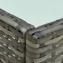 Set de muebles de jardín 4 pzas y cojines ratán sintético gris