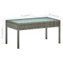Set de muebles de jardín 4 pzas y cojines ratán sintético gris
