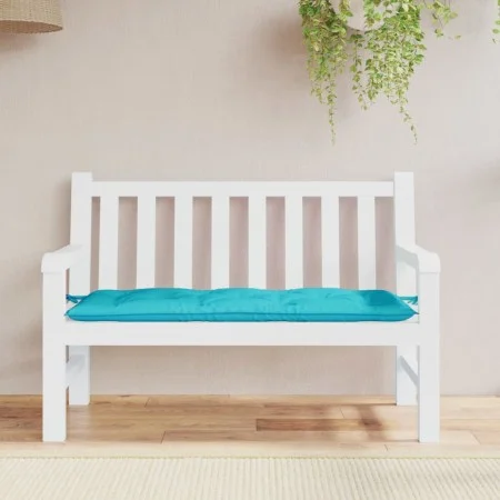Cushion for garden bench in turquoise fabric 120x50x7 cm by vidaXL, Cushions for chairs and sofas - Ref: Foro24-361601, Price...