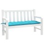 Türkisfarbenes Gartenbankkissen aus Stoff 120x50x7 cm von vidaXL, Kissen für Stühle und Sofas - Ref: Foro24-361601, Preis: 28...