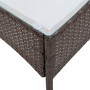 Set muebles de jardín 4 piezas y cojines ratán sintético marrón