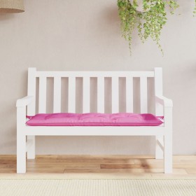 Cojín para banco de jardín tela rosa 120x50x7 cm