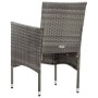 Set de muebles de jardín 4 pzas y cojines ratán sintético gris