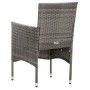 Set de muebles de jardín 5 pzas y cojines ratán sintético gris