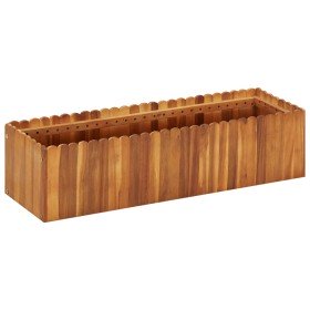 Arriate de madera maciza de acacia 100x30x25 cm