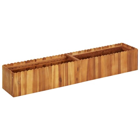 Arriate elevado de madera maciza de acacia 150x30x25 cm en Maceteros y jardineras | Comprar online en Foro24