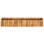 Arriate elevado de madera maciza de acacia 150x30x25 cm