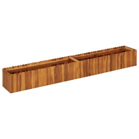 Arriate elevado de madera maciza de acacia 200x30x25 cm Arriate elevado de madera maciza de acacia 200x30x25 cm