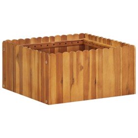 Arriate de madera maciza de acacia 50x50x25 cm en Maceteros y jardineras | Comprar online en Foro24