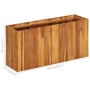 Arriate de madera maciza de acacia 100x30x50 cm