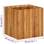 Arriate de madera maciza de acacia 50x50x50 cm