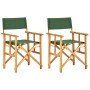 Sillas de director 2 uds madera maciza de teca verde en Sillas de jardín | Comprar online en Foro24
