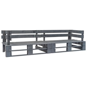 2-Sitzer-Paletten-Gartensofa aus grauem Holz von vidaXL, Gartenbänke - Ref: Foro24-276312, Preis: 147,03 €, Rabatt: %
