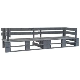 Garden sofa made of gray wooden pallets, 2 seats by vidaXL, garden benches - Ref: Foro24-276312, Price: 155,63 €, Discount: %