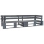 2-Sitzer-Paletten-Gartensofa aus grauem Holz von vidaXL, Gartenbänke - Ref: Foro24-276312, Preis: 147,03 €, Rabatt: %