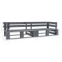 2-Sitzer-Paletten-Gartensofa aus grauem Holz von vidaXL, Gartenbänke - Ref: Foro24-276312, Preis: 147,03 €, Rabatt: %