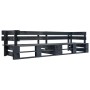 2-Sitzer-Gartensofa aus schwarzer Holzpalette von vidaXL, Gartenbänke - Ref: Foro24-277416, Preis: 160,58 €, Rabatt: %