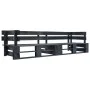 2-Sitzer-Gartensofa aus schwarzer Holzpalette von vidaXL, Gartenbänke - Ref: Foro24-277416, Preis: 147,70 €, Rabatt: %