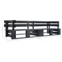 2-Sitzer-Gartensofa aus schwarzer Holzpalette von vidaXL, Gartenbänke - Ref: Foro24-277416, Preis: 147,70 €, Rabatt: %