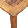 Set de comedor 5 pzas ratán sintético madera maciza acacia gris