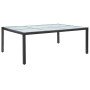 Mesa de comedor de jardín negro 200x150x74 cm ratán sintético en Mesas de jardín | Comprar online en Foro24