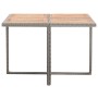Set comedor de jardín 9 piezas y cojines ratán sintético gris