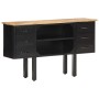 Sideboard in solid rough mango wood and steel 110x30x65 cm by vidaXL, Sideboards - Ref: Foro24-321571, Price: 137,04 €, Disco...