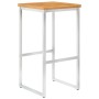 Taburetes de bar 4 uds madera maciza acacia y acero inoxidable