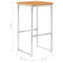 Taburetes de bar 4 uds madera maciza acacia y acero inoxidable