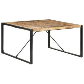 Rauer Mangoholz Esstisch 140x140x75 cm von vidaXL, Küchen- und Esstische - Ref: Foro24-321572, Preis: 266,70 €, Rabatt: %