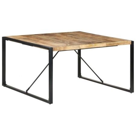 Rauer Mangoholz Esstisch 140x140x75 cm von vidaXL, Küchen- und Esstische - Ref: Foro24-321572, Preis: 266,28 €, Rabatt: %