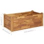 Arriate de madera maciza de acacia 110x60x44 cm en Maceteros y jardineras | Comprar online en Foro24