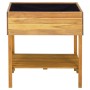 Jardinera elevada de madera maciza de acacia 78,5x58,5x78,5 cm