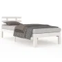 White solid wood single bed frame 75x190 cm by vidaXL, Beds and slatted bases - Ref: Foro24-814715, Price: 73,94 €, Discount: %