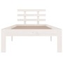 Weißer Einzelbettrahmen aus Massivholz, 75 x 190 cm von vidaXL, Betten und Lattenroste - Ref: Foro24-814715, Preis: 93,07 €, ...