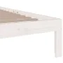 White single solid wood bed frame 75x190 cm by vidaXL, Beds and slatted bases - Ref: Foro24-814715, Price: 73,93 €, Discount: %