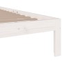 Estructura de cama individual madera maciza blanca