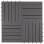 Baldosas de terraza 10 uds madera acacia gris lavado 30x30 cm
