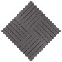 Baldosas de terraza 10 uds madera acacia gris lavado 30x30 cm