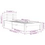 Weißer Einzelbettrahmen aus Massivholz, 75 x 190 cm von vidaXL, Betten und Lattenroste - Ref: Foro24-814715, Preis: 93,07 €, ...