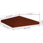 Toldo de cenador terracota 310 g/m² 3x3 m