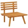Silla de jardín con cojines madera maciza de acacia